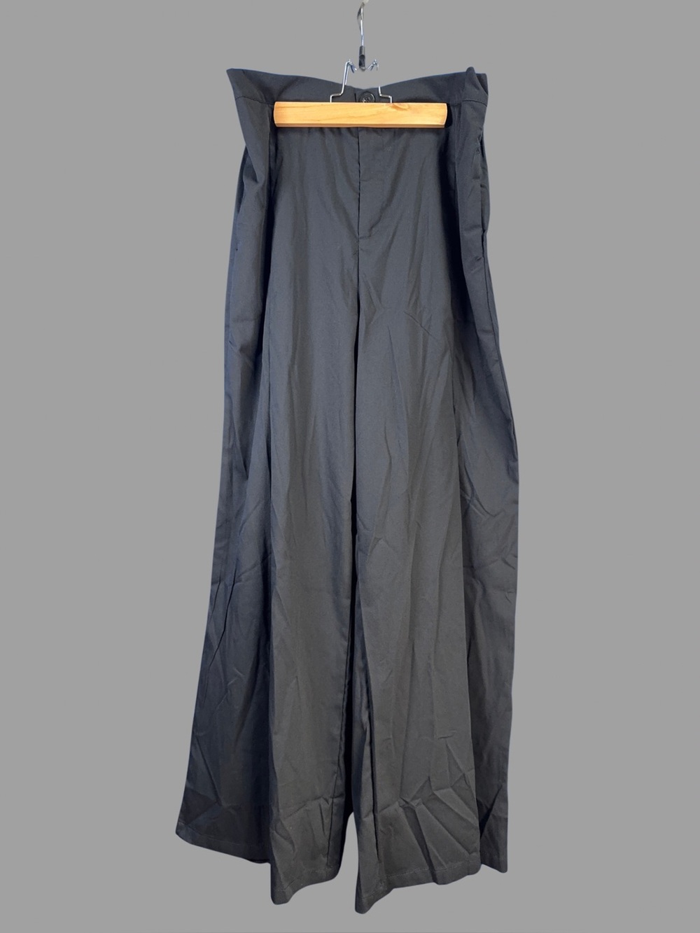 Celmia Women’s Black Solid Wide-Leg High Rise Pull-On Pleated Panrs Size XL NWT